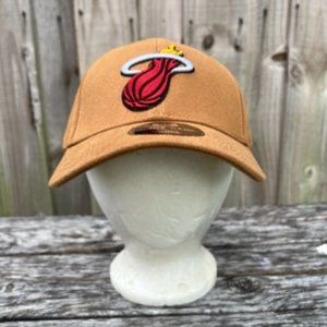 Men's Miami Heat OSFA Tan Ultra Game Velcro Adjustable Cap